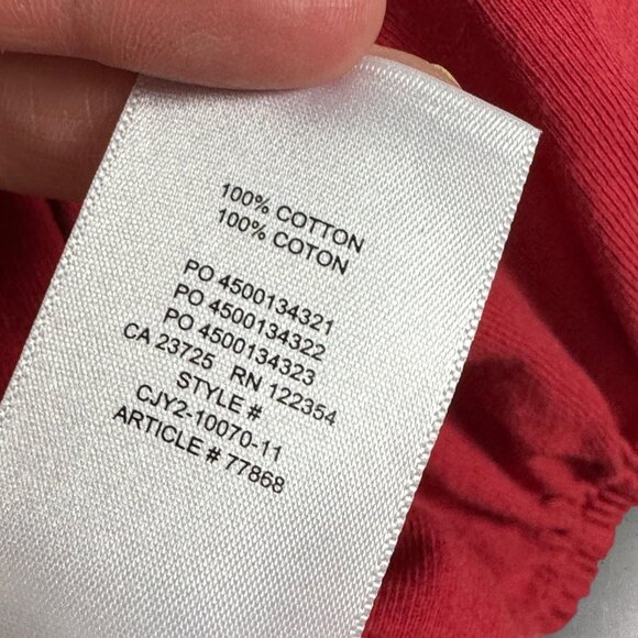 Aritzia Red Puff Sleeve Tie Front Crop‎ Top Womens Size Medium Sunday Best 77868 - Picture 12 of 15